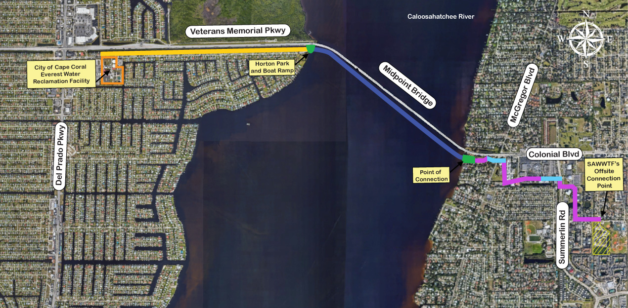 Updated_Fort-Myers-and-Cape-Coral-Reclaimed-Water-Transmission-Main-Route_no-legend